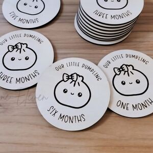Cute Dumpling Monthly Milestone Markers